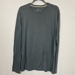 Free Fly Shirt Mens Large Blue Gray Long Sleeve Performance Comfort Bamboo